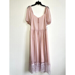 Chelsea28 Women's Chiffon & Lace Dress In Pink Smoke SIZE S, romantic NWT